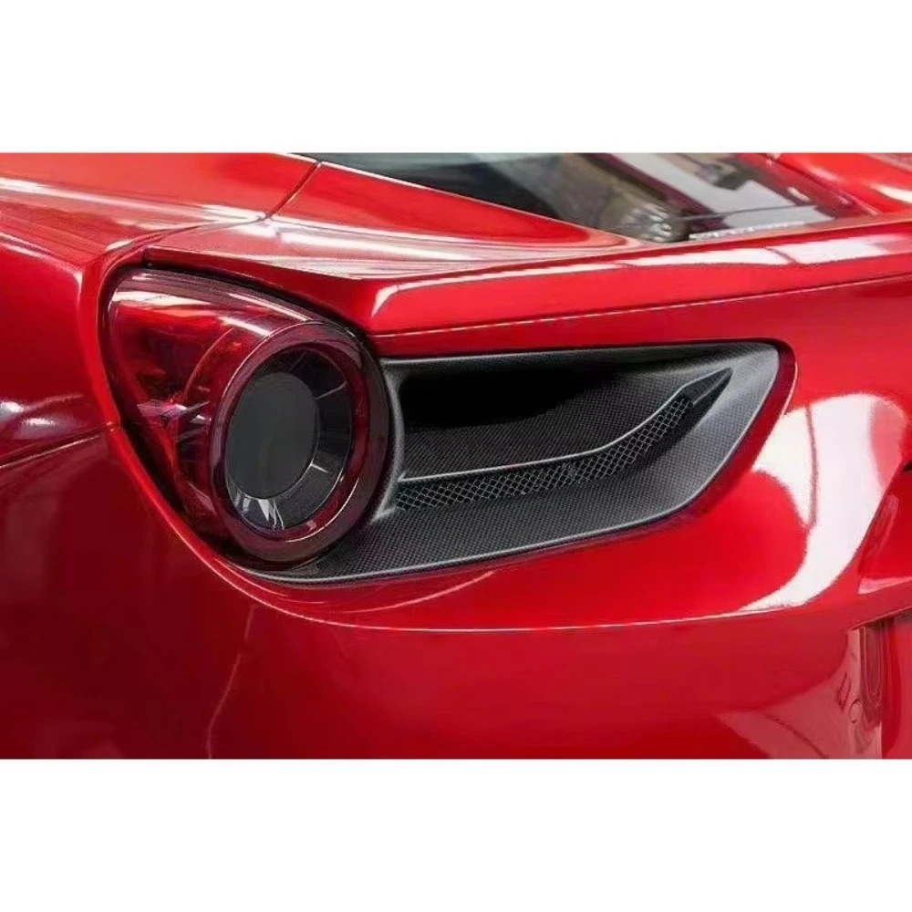 For 488 GTB Dry Carbon Fiber Capristo Style Tail Lamp Cover Rear Light Cover for  488 GTB